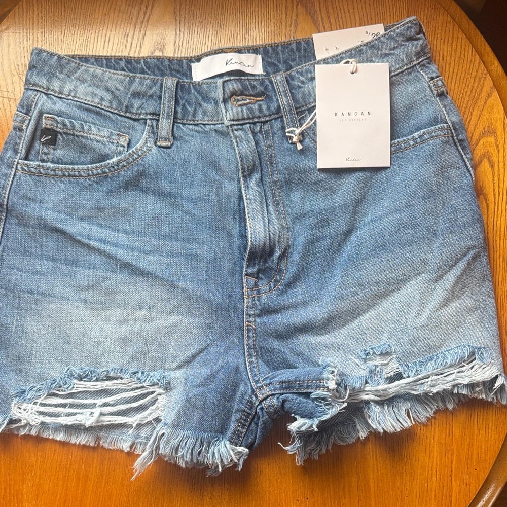 KanCan Distressed Blue Jean Shorts